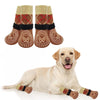 Anti-Slip Knitted Dog Socks with Adjustable Straps (4-Pack)