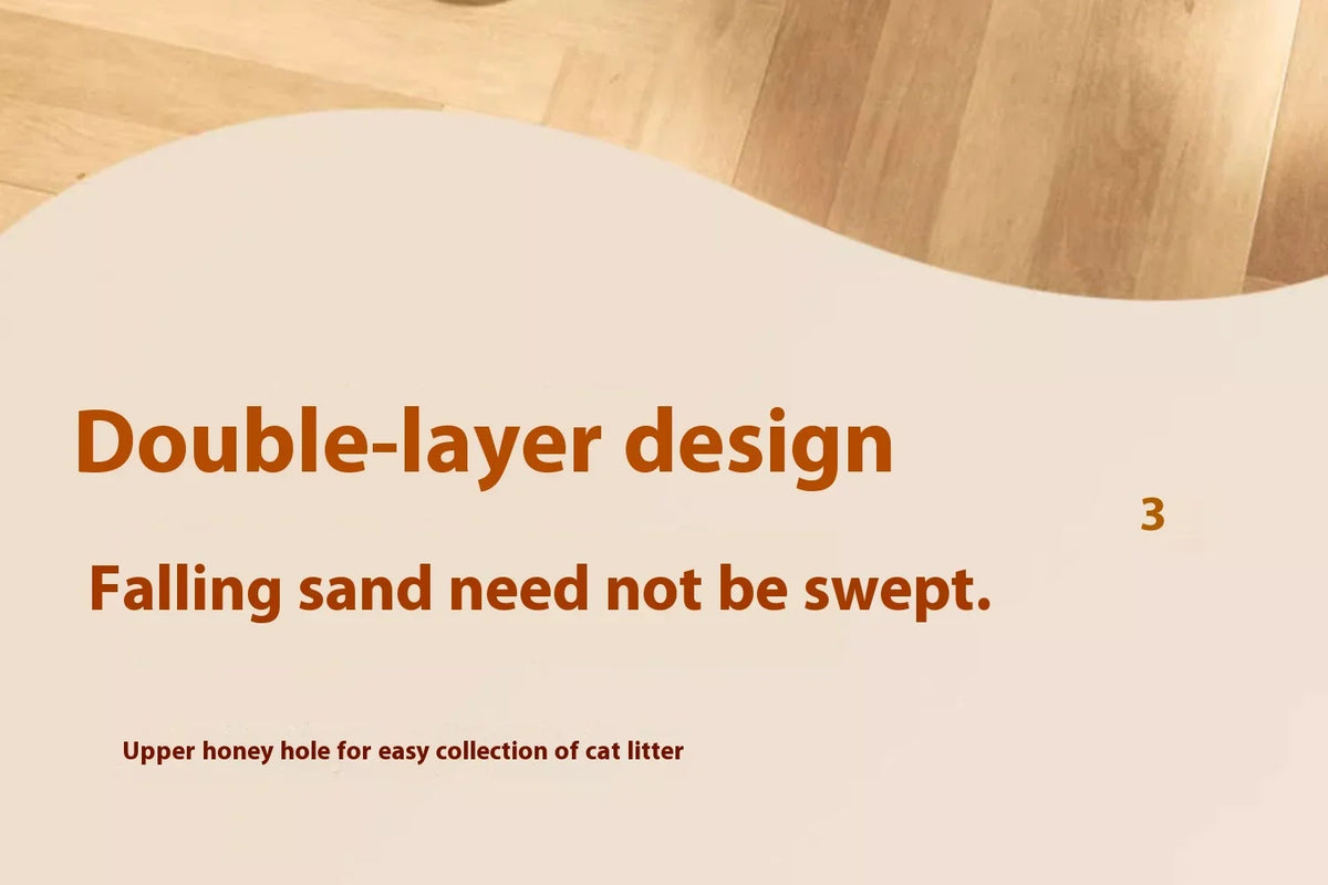 Large Double-Layer Cat Litter Mat – Waterproof, Non-Slip & Washable