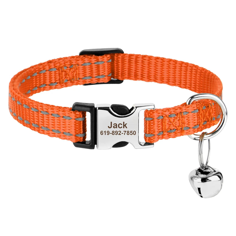 Personalisierte Katzenhalsband mit gedrucktem Design und graviertem ID-Anhänger