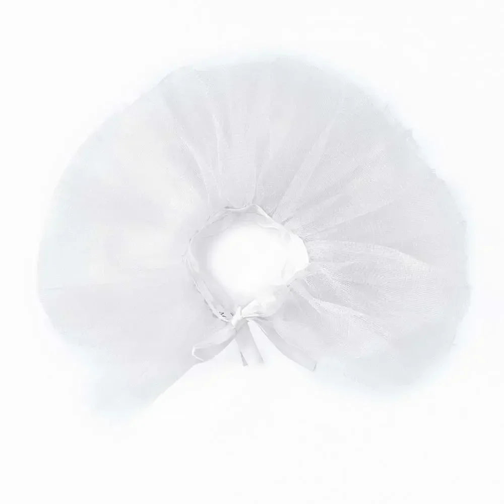 Vestido de tutú de encaje blanco para perra pequeña