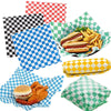 Checkerboard Pattern Oil-Proof Sandwich Wrapping Paper (100 Sheets)