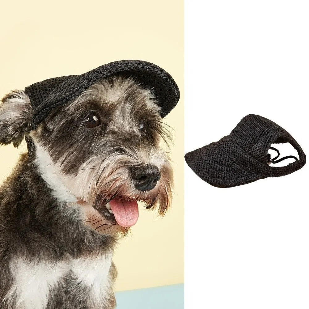 Breathable Pet Sun Hat with Ear Holes and Adjustable Strap