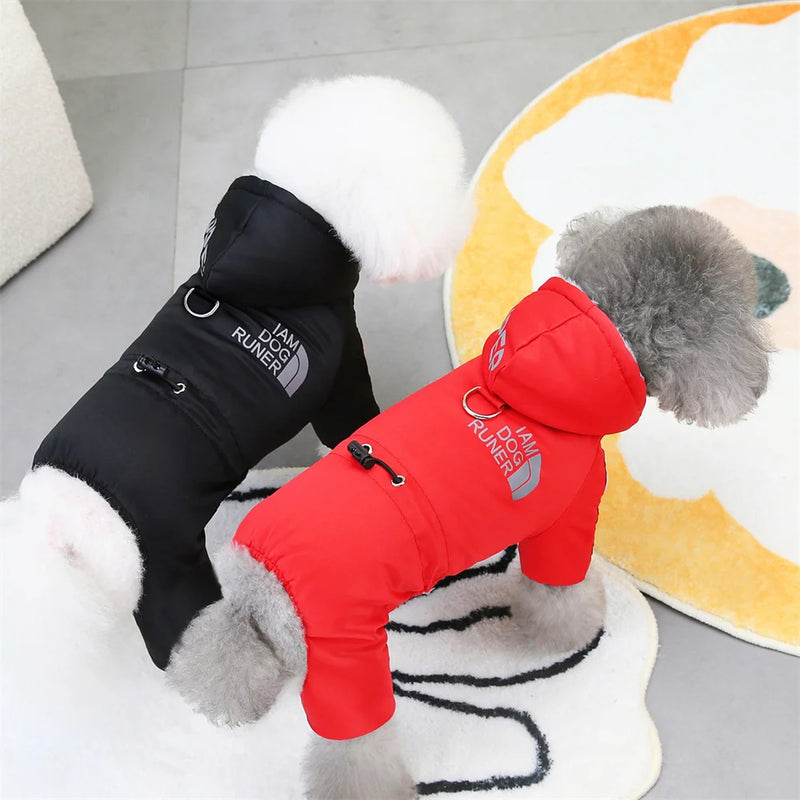 Mono de Algodón Acogedor para Perro con Capucha Impermeable