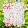 Floral Princess Pet Dress with Heart Print