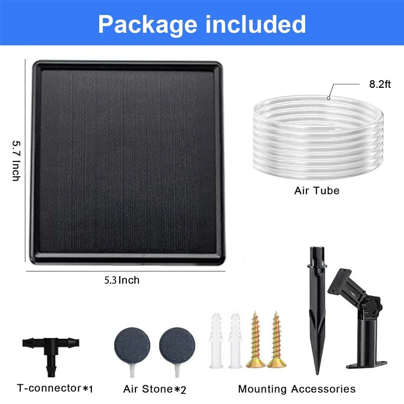 Solar Powered Pond Aerator with Battery Backup