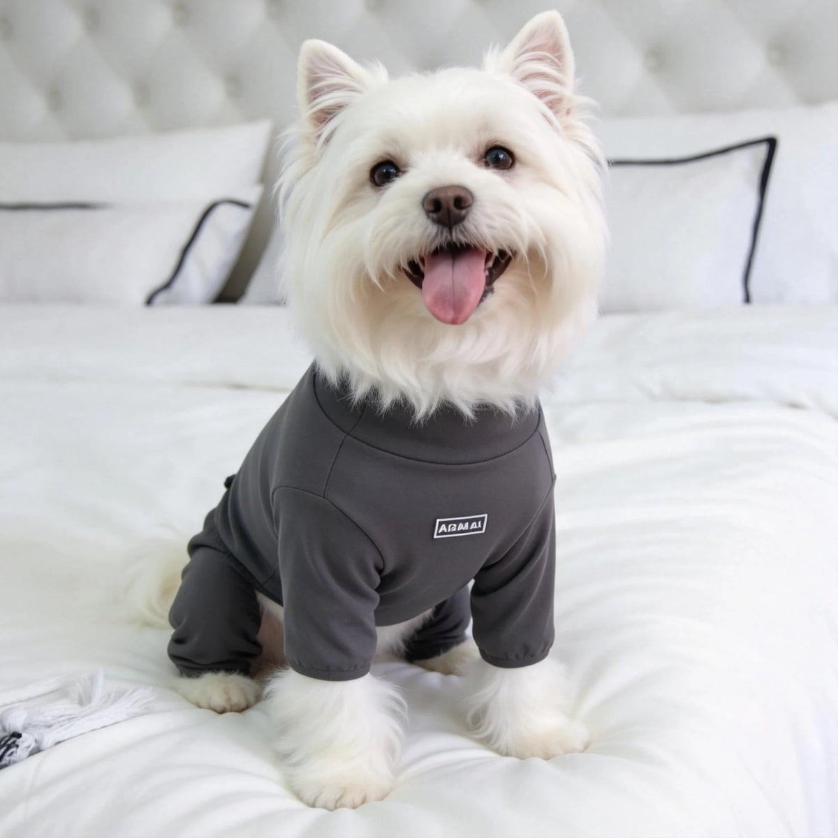 Cozy High-Collar Dog Pajamas – Four-Legged Sleepwear for Large Breeds