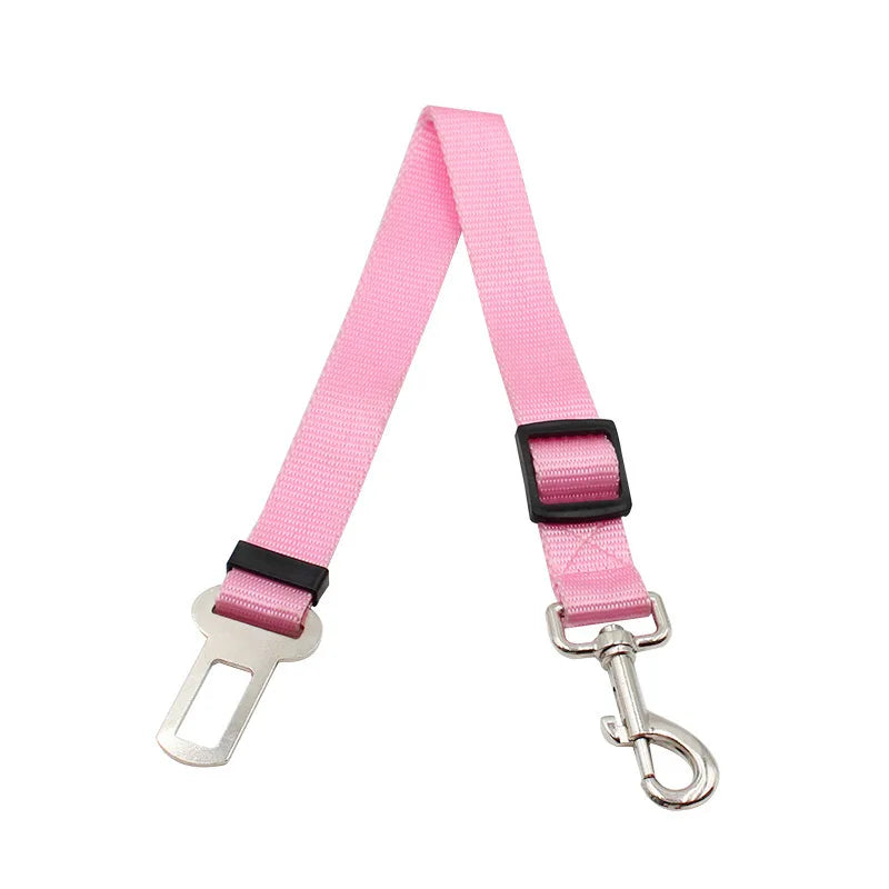 Retractable Dog Car Seatbelt Tether with Headrest Attachment