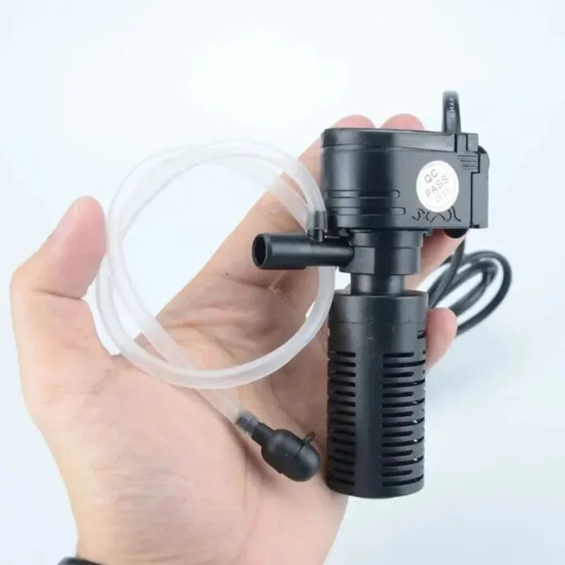 Mini 3-in-1 Submersible Aquarium Filter with Aeration