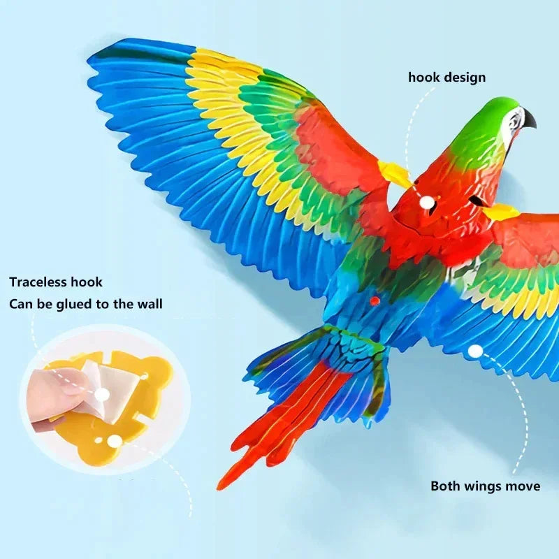Interactive Flying Bird Cat Toy with Hanging Teaser