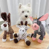 Plush Squeaky Donkey Dog Toy for Teething and Interactive Play