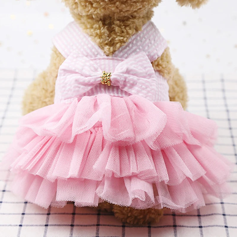 Vestido de Verano para Perro con Falda de Encaje