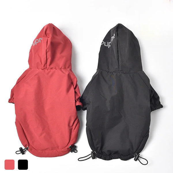 Abrigo impermeable con capucha para perro