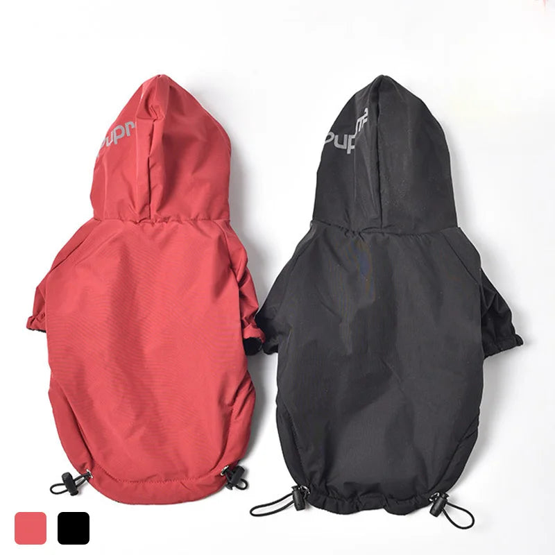 Abrigo impermeable con capucha para perro