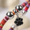 Collier pour animaux de compagnie avec empreinte de patte ajustable