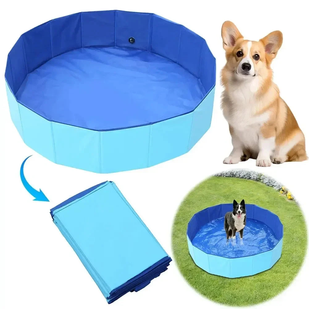 Portable Non-Slip PVC Pet Water Pool for Cats
