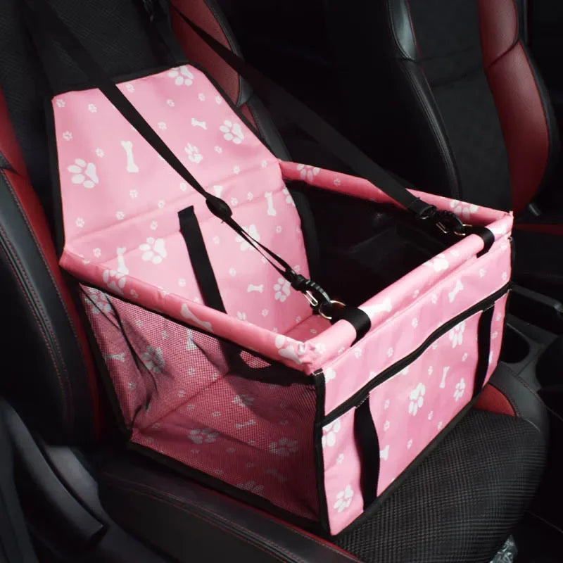 Double-Walled Pet Car Seat with Mesh Storage