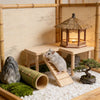 L-Shaped Wooden Hamster Platform with Stairs