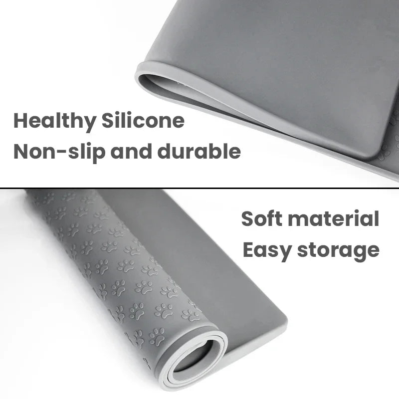 Alfombrilla de Silicona Impermeable para Alimentación de Mascotas