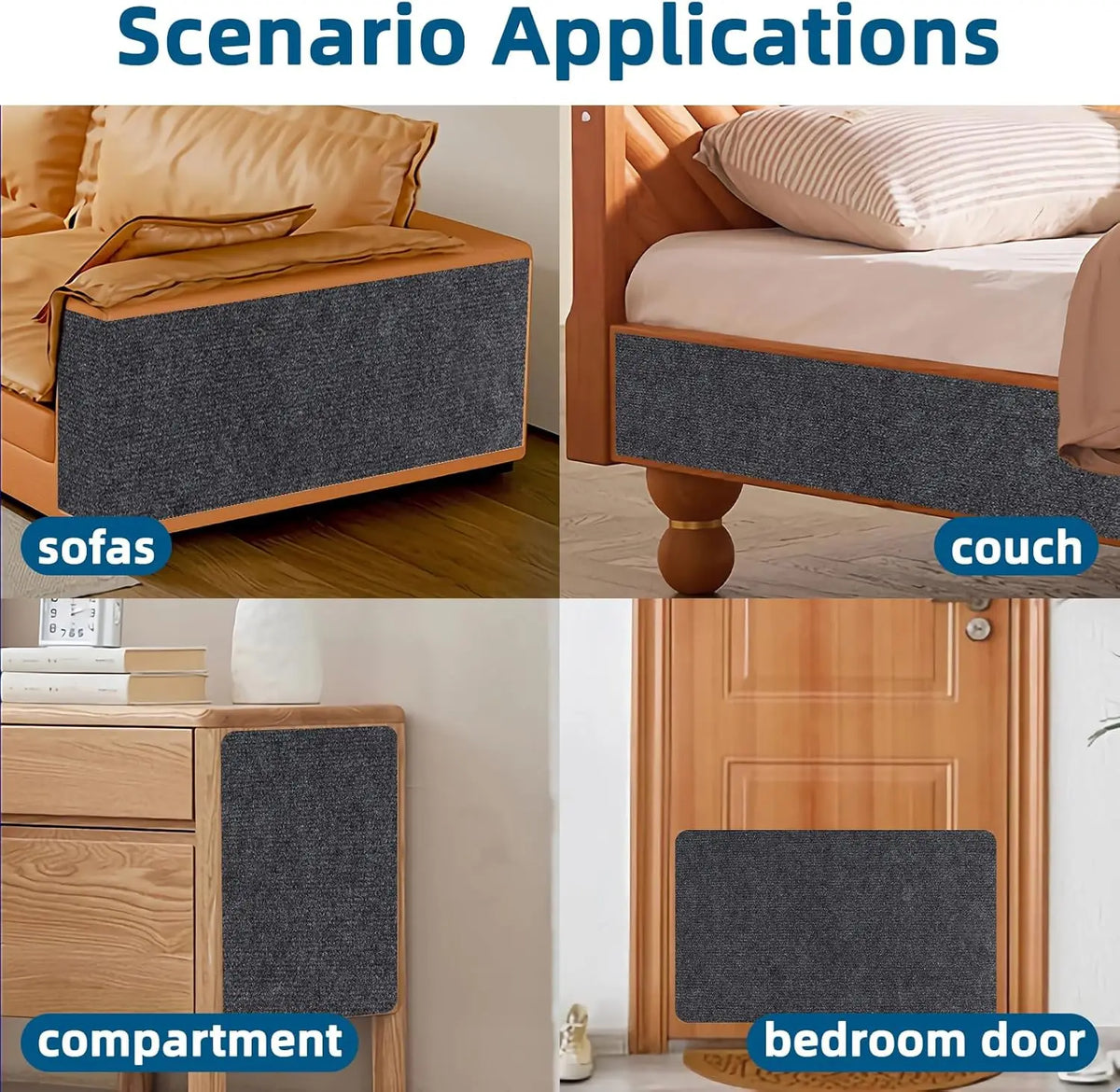 Self-Adhesive Cat Scratch Protection Mat for Furniture