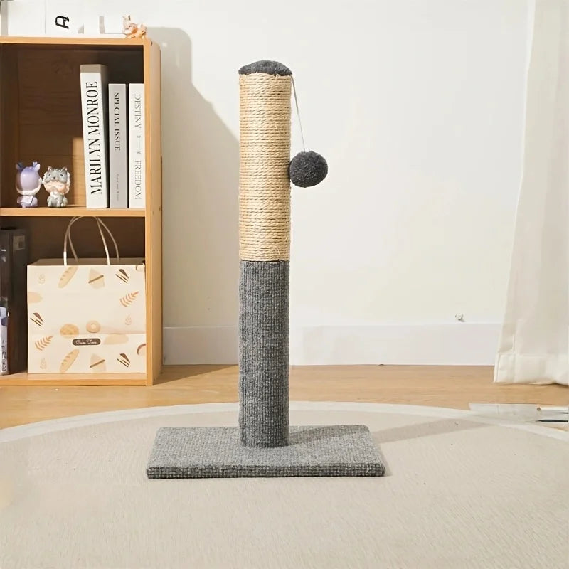 Minimalist Vertical Sisal Cat Scratcher with Detachable Design