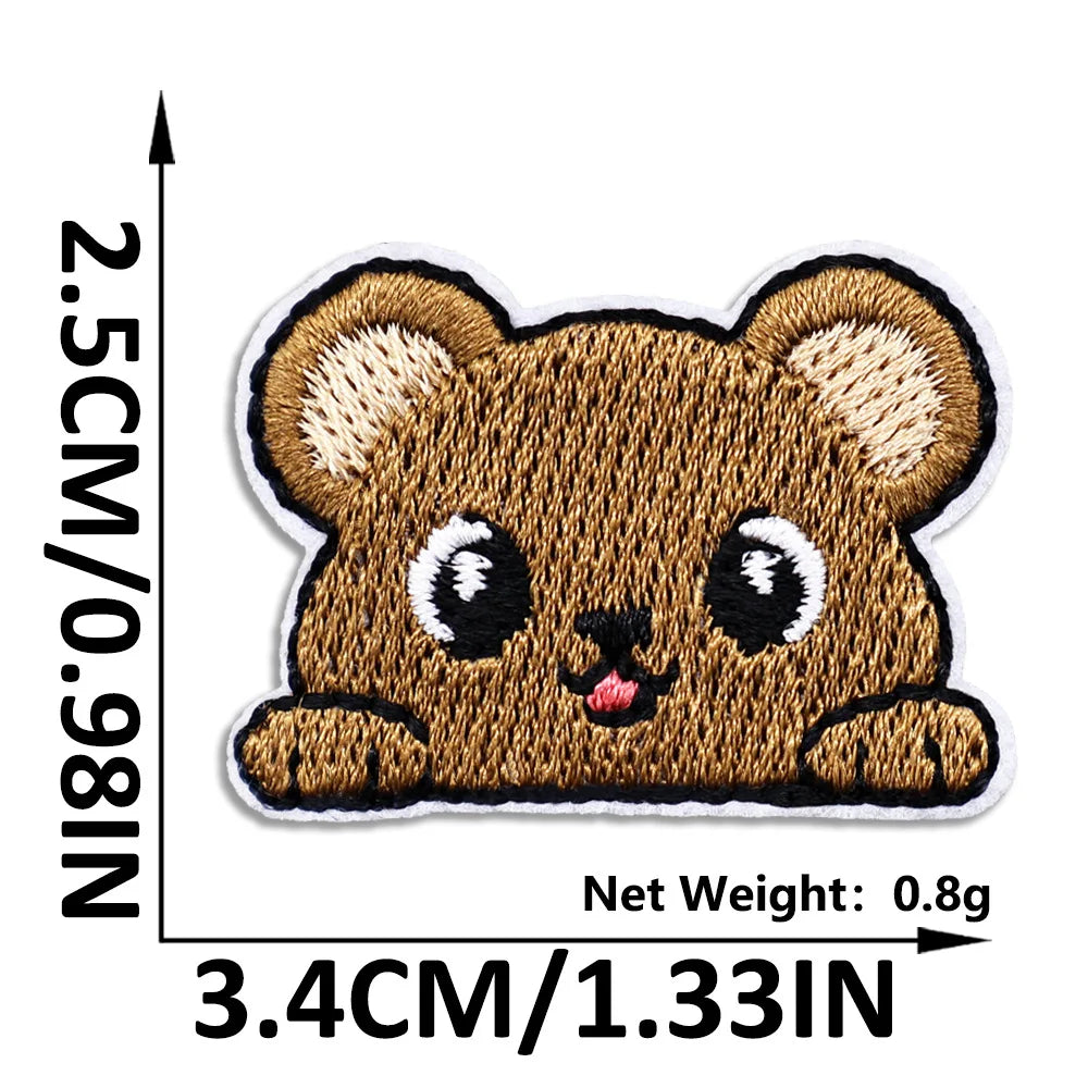 Cat Embroidered Iron-On Patch – Cute Pocket-Sized Appliqué for Clothing & Crafts