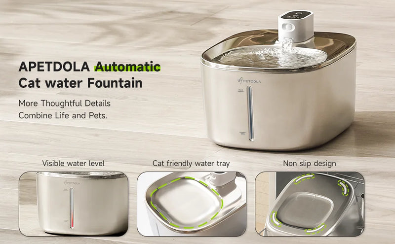 Fuente de Agua Inalámbrica para Gatos con Sensor