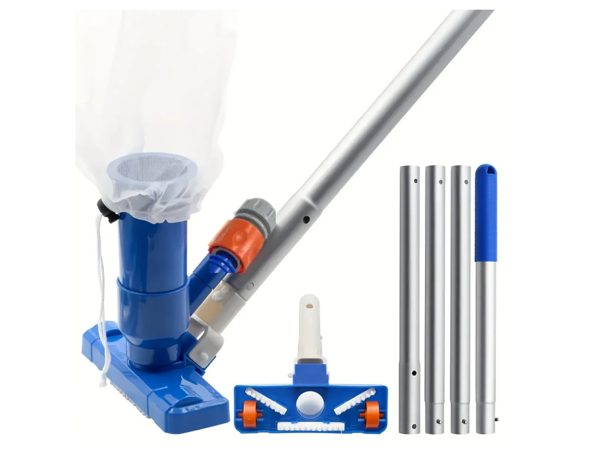 Pool Vacuum Cleaner with 4-Section Pole for Above Ground Pools & Spas
