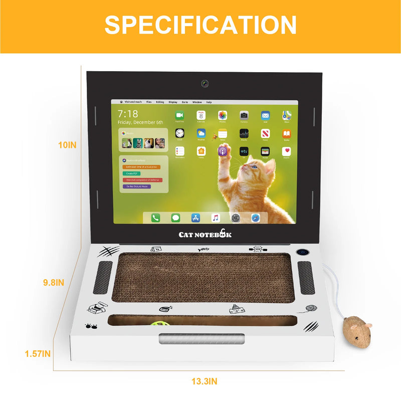 Griffoir pour chat en forme d'ordinateur portable