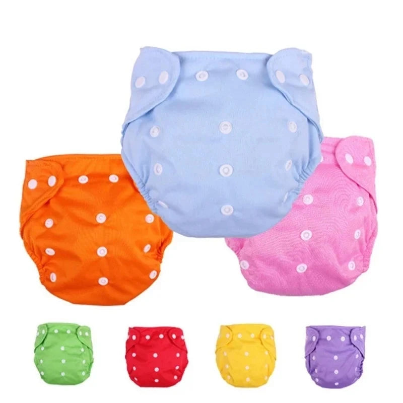 Eco-Friendly Reusable Cotton Cloth Diapers with Adjustable Fit