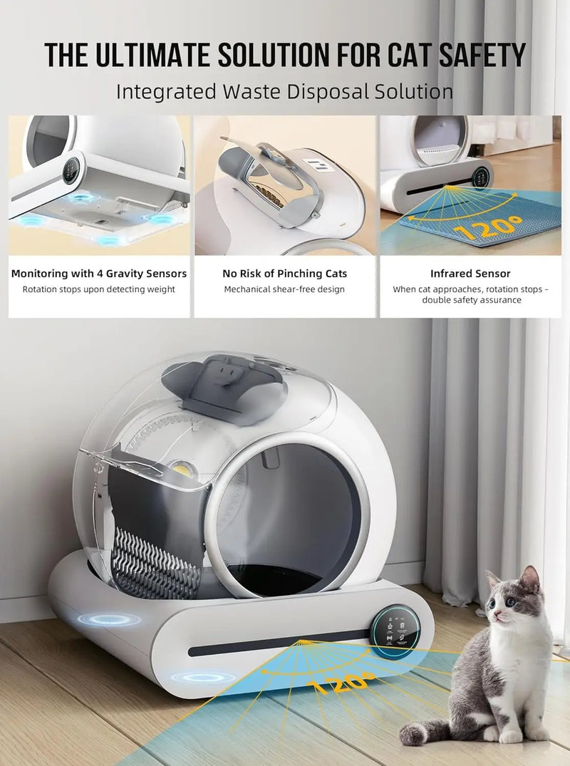 Intelligente, automatische Katzentoilette mit Selbstreinigung