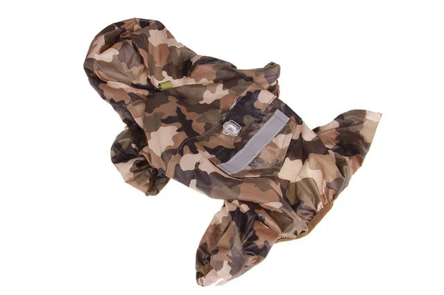 Waterproof Dog Raincoat with Hood - Lightweight Pet Outdoor Jacket