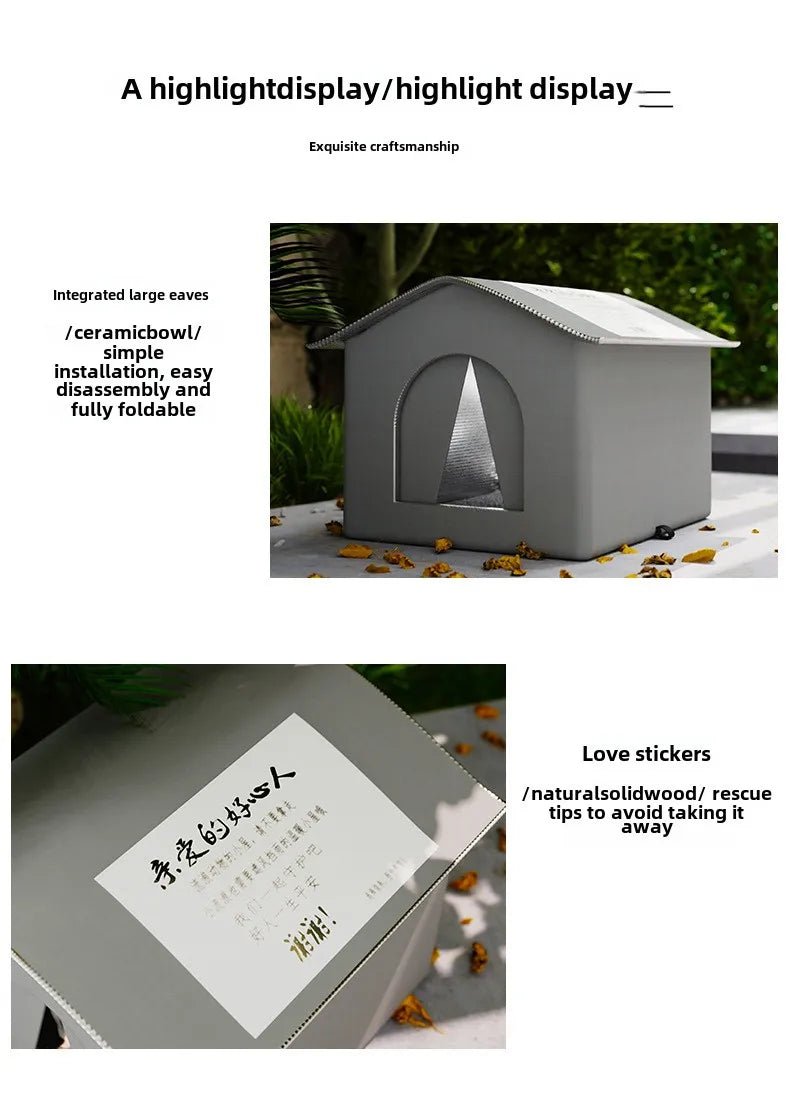 Waterproof Outdoor Pet Cave Bed for Small Dogs and Cats