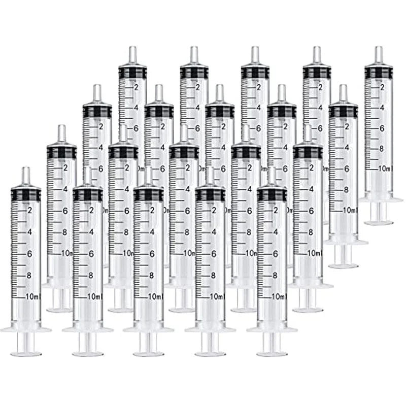 10ml Plastic Syringe for Liquid Measurement & Dispensing (Pack of 10)