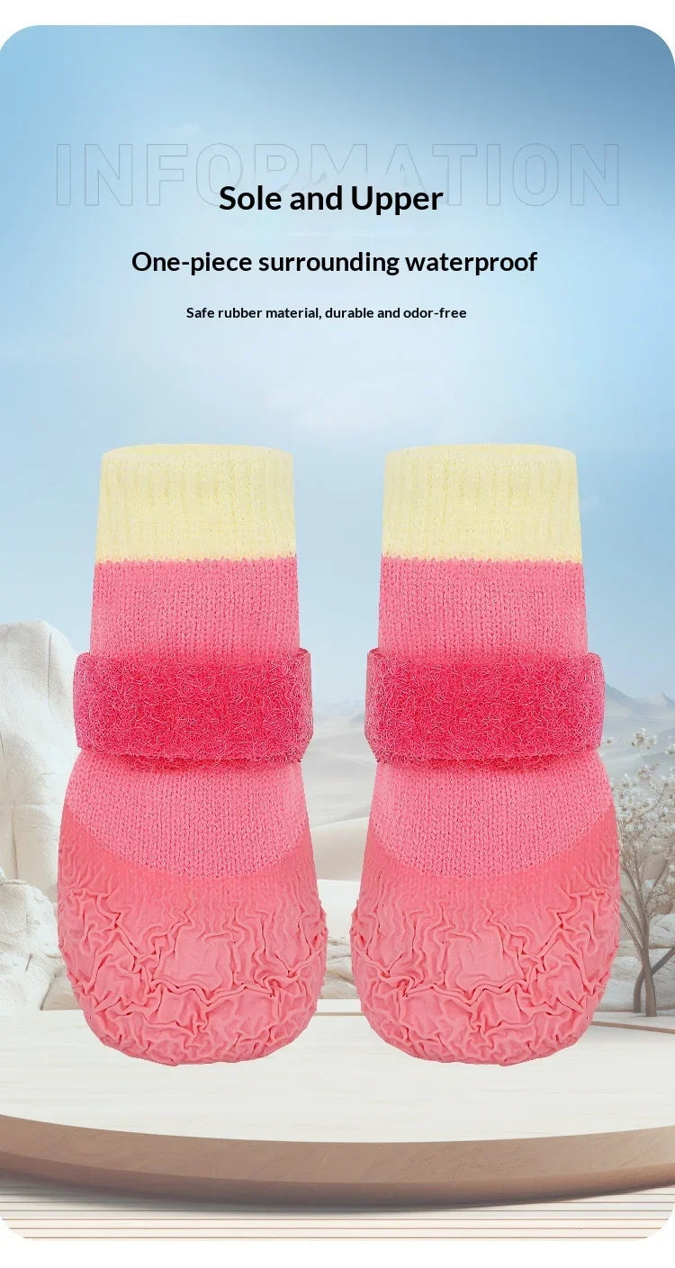 Waterproof Dog Boots with Anti-Slip Soles for Small Breeds