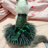 Sequin Princess Dress with Crystal Bow for Small & Medium Dogs