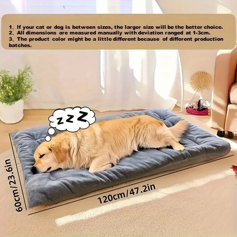 Grande Coussin pour Chien en Peluche avec Confort Polyester Épaissi
