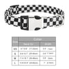Adjustable Checker Pattern Dog Collar - Soft Nylon, Quick Release