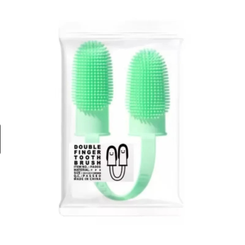 Brosse à dents deux doigts pour chiens et chats