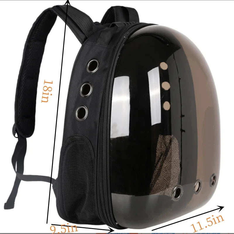 Sac à dos de voyage transparent pour animaux avec ventilation