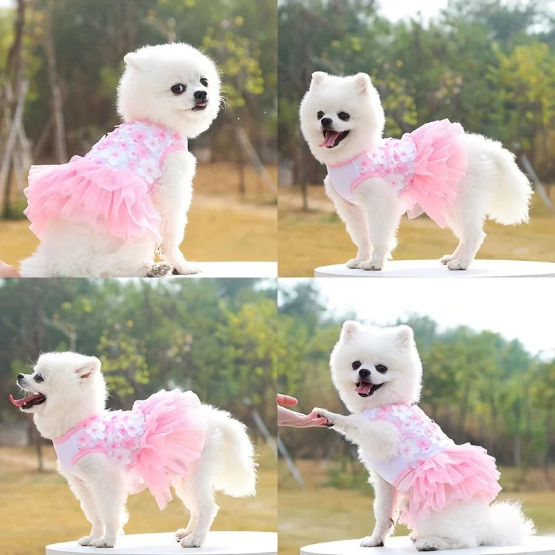 Vestido de Princesa Floral para Perro