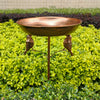 Vintage Copper Bird Bath and Feeder with Five Stable Legs