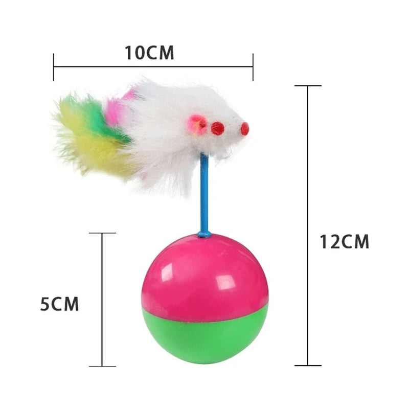 Ensemble de Jouets Interactifs pour Chats avec Plume et Souris en Peluche