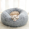 Panier Rond en Peluche pour Animaux avec Housse Amovible