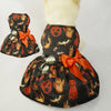 Spooky Pet Princess Costume with Skull Print and Tulle Skirt