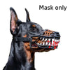 Scary Dog Muzzle Costume Mask with Fake Teeth