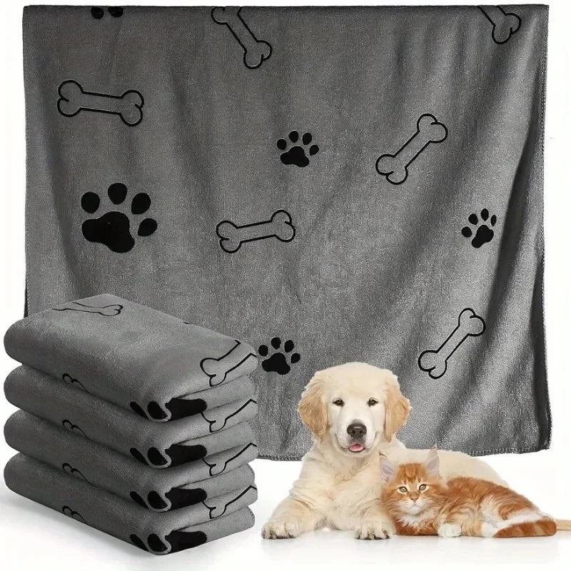 Ultra-Soft Quick-Dry Pet Bath Towel for Dogs and Cats