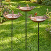 Rustic Iron Bird Feeder with Wide-Mouth Water Basin