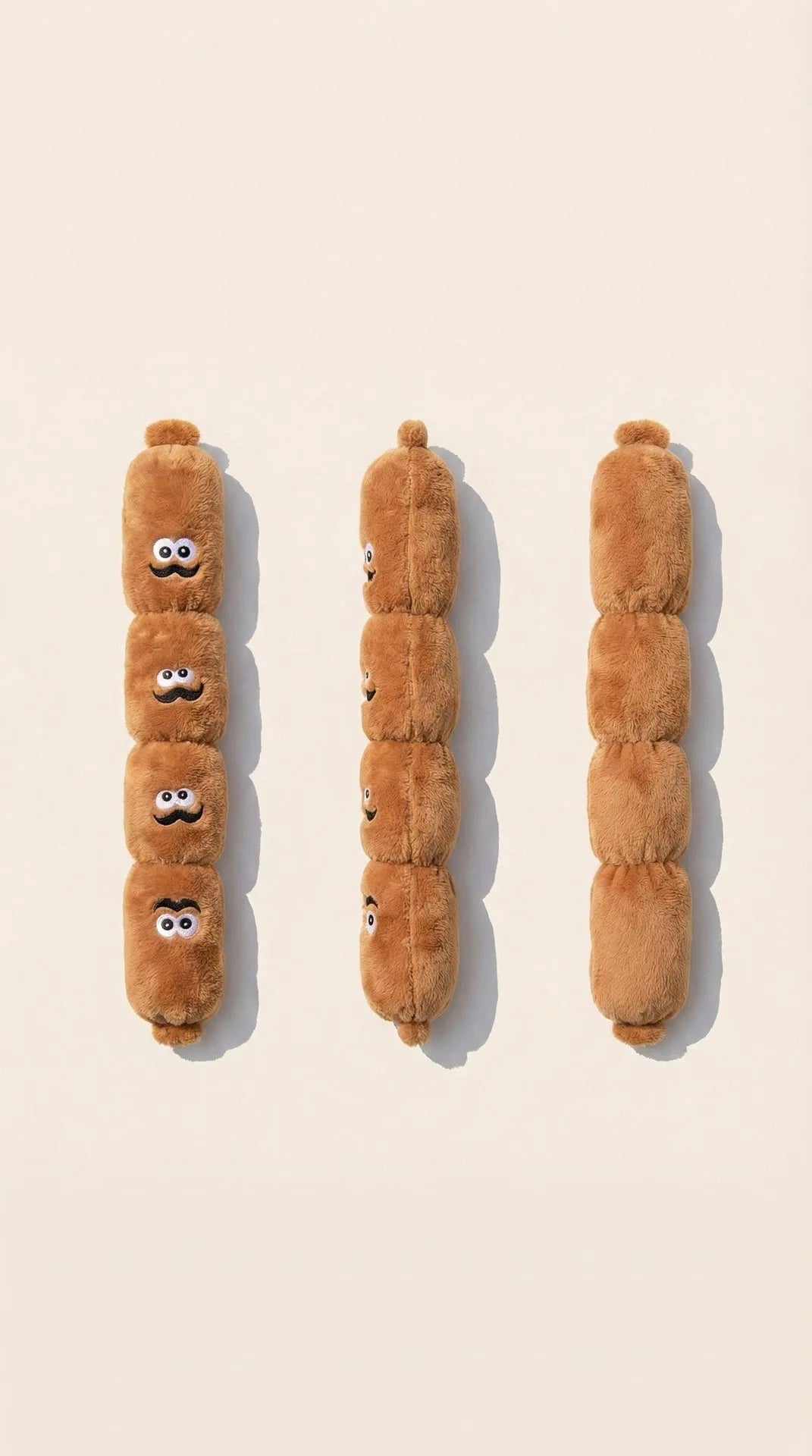 Squeaky Sausage Plush Chew Toy for Dogs