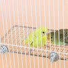 Stainless Steel Bird Perch Platform with Secure Cage Mount