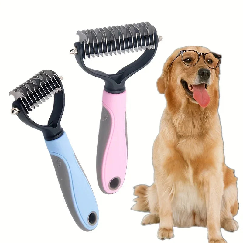 Peine de Aseo para Mascotas de Acero Inoxidable Doble Cara